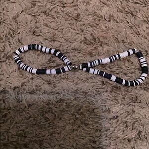 Black and white friendship bracelet